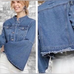 🌺Umgee  Denim Jacket with Bell Sleeves